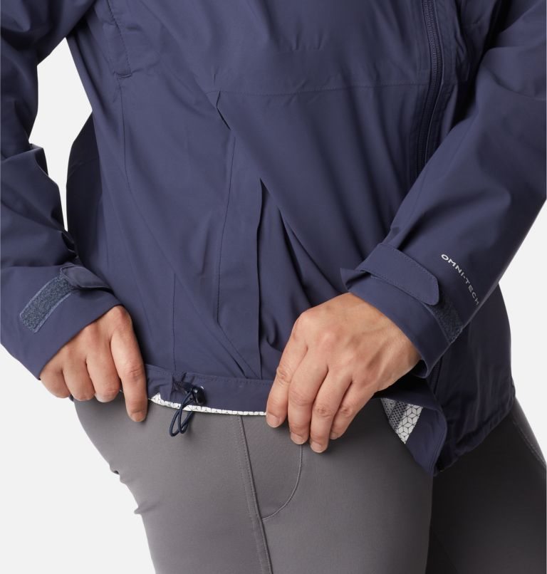 Women's Columbia Omni-Tech Ampli-Dry Shell Jackets Navy | Plus Size CA-I86L4